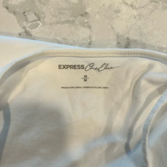 Express Double Strap White Tank Top - Picture 3 of 3